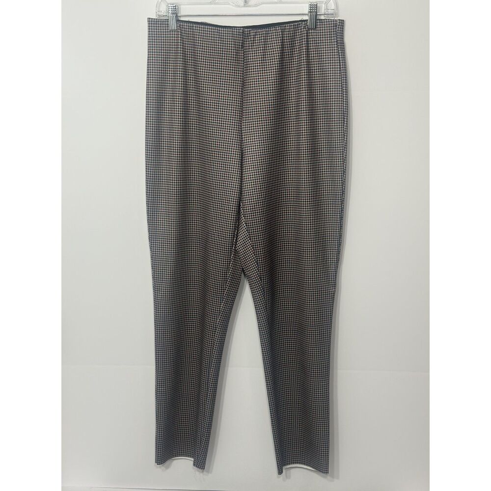 Cato Women’s Pull-On Houndstooth Slim Ankle Pants Sz M Stretch Career Office